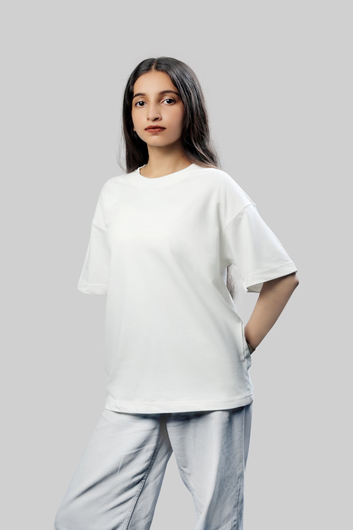 Haeper women Off white oversized T-shirts last image
